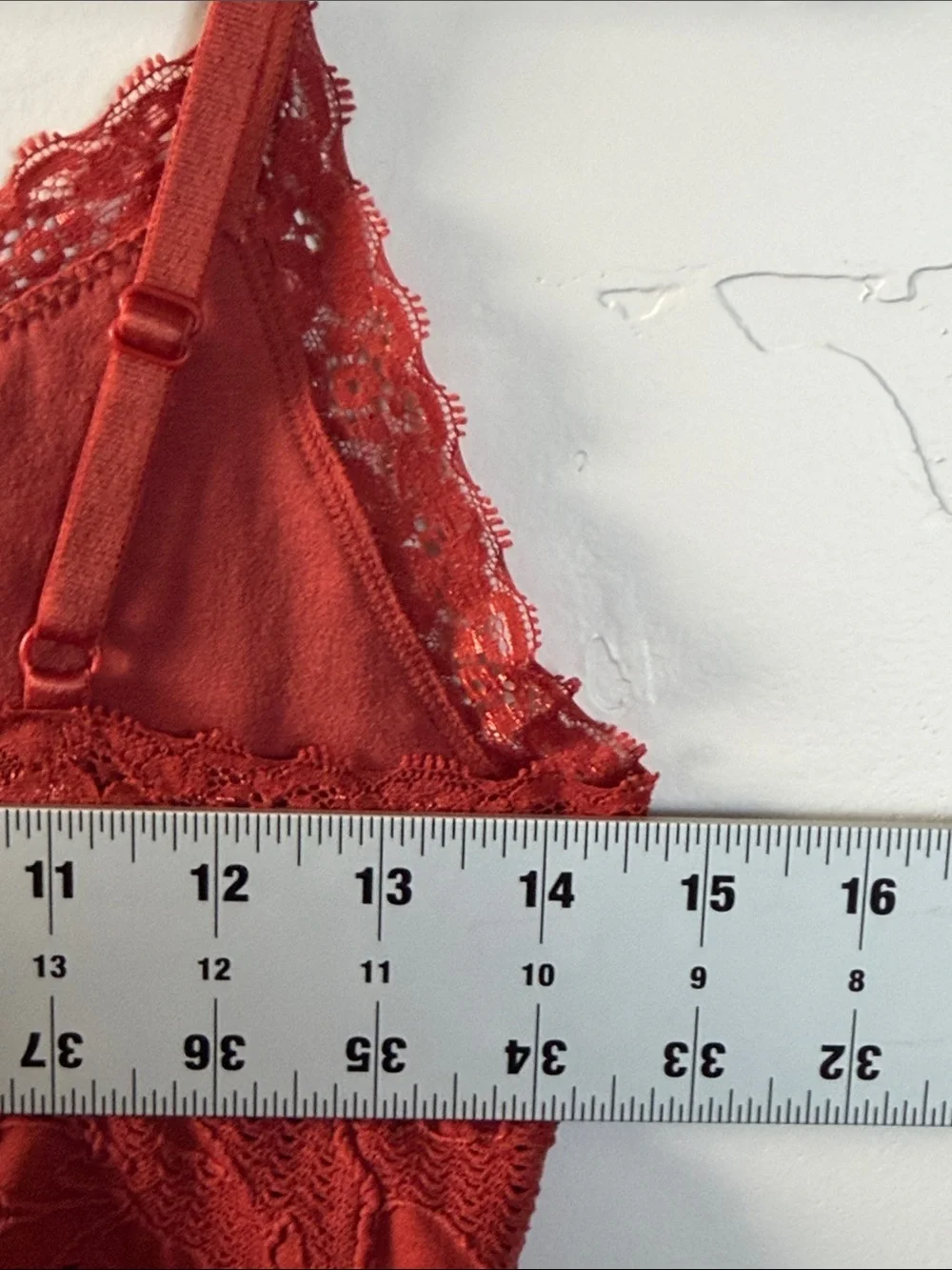 Lace V-Neck Camisole Tank Top Burnt Red